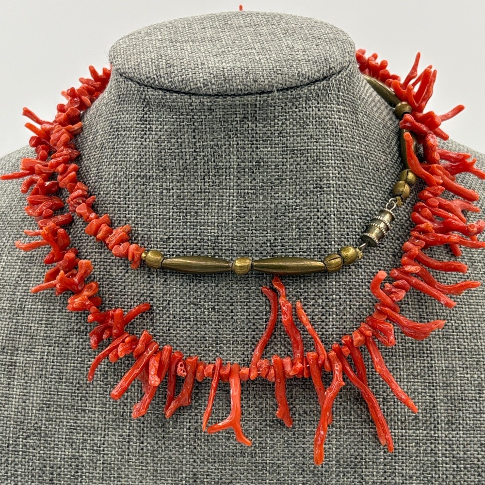 Vintage Branch Coral Necklace